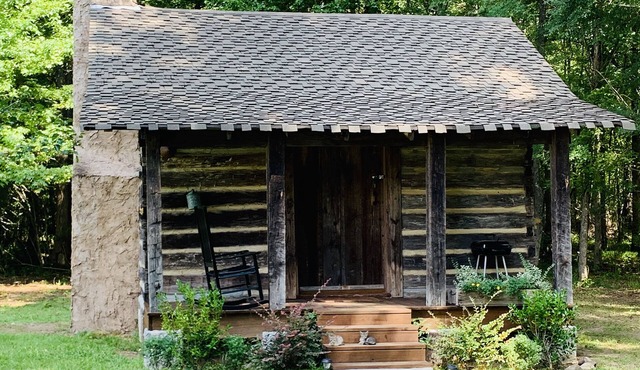 Rustic romantic log cabin near crater of diamonds