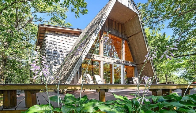 Secluded A-Frame Cabin with Incredible Views near Mountain Fork River in Oklahoma
