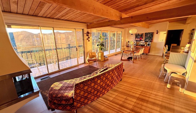 Spacious Hillside Mid-century Designer Home with Views