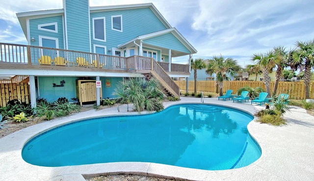 Sunny & Bright Gulf View Home with Private Pool and Large Decks!