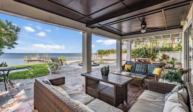 Tropical Gulf Front 4,200 sq ft home with 4 bdrms, heated pool & hot tub.