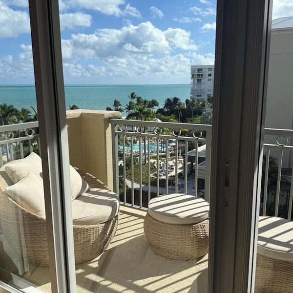 1 Bdrm Ocean view Res. Suite w balcony, located at The Ritz, in Key Biscayne